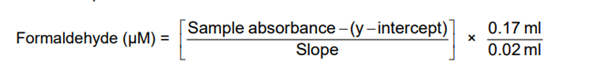 根据标曲计算样本产生的甲醛浓度