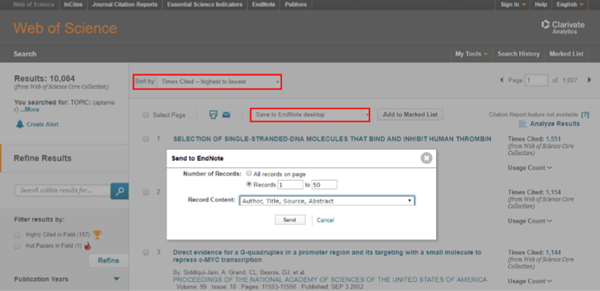 点击“Save to EndNote desktop”