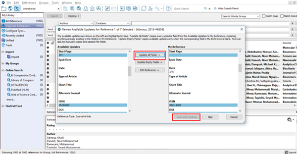 find reference updates