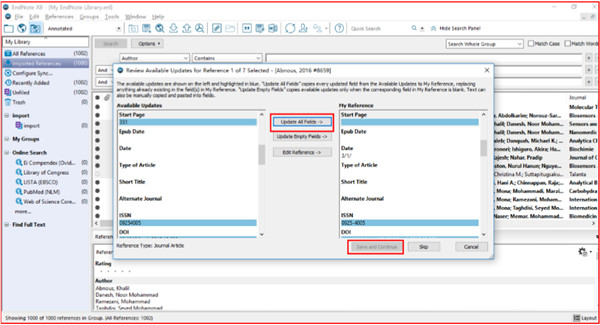 Endnote x9在线搜索