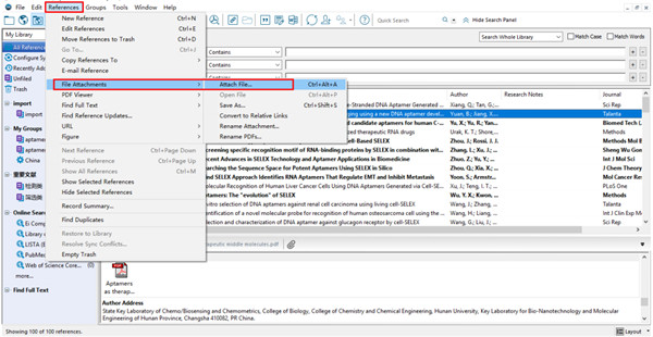 EndNote X9 Attach File