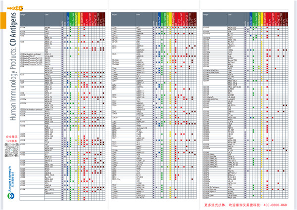CD家族流式抗体大全