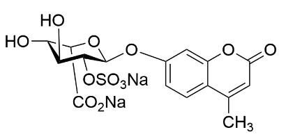 4-甲基伞形酮基a-L-异吡喃二葡萄糖醛酸2-硫酸二钠盐